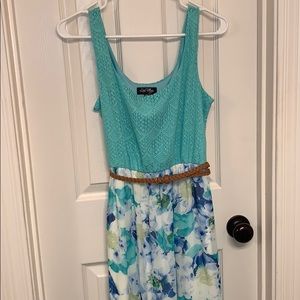 Mint floral maxi dress